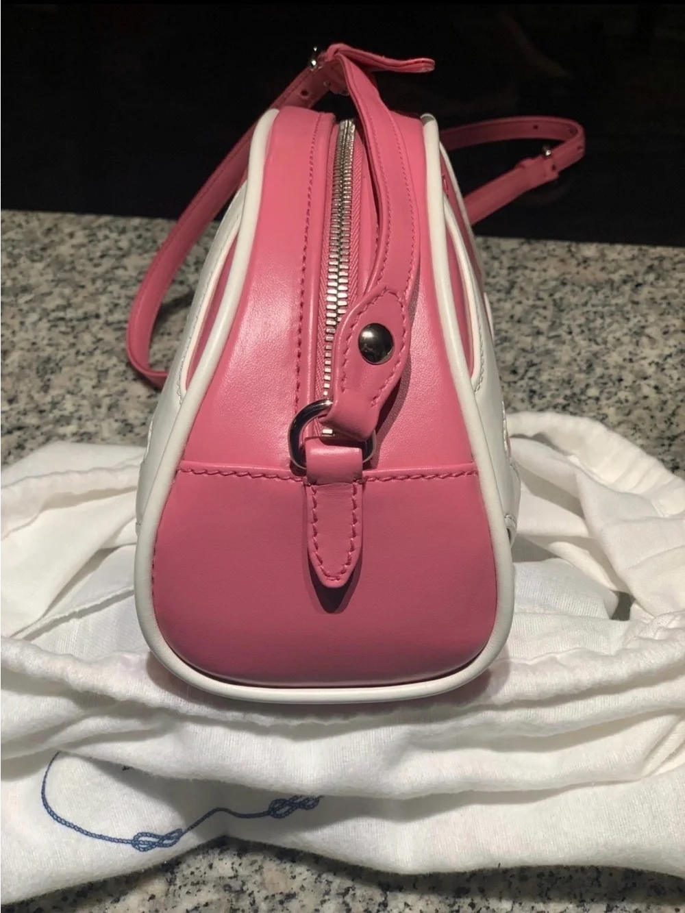 Calf skin Leather Prada Bowling cross body